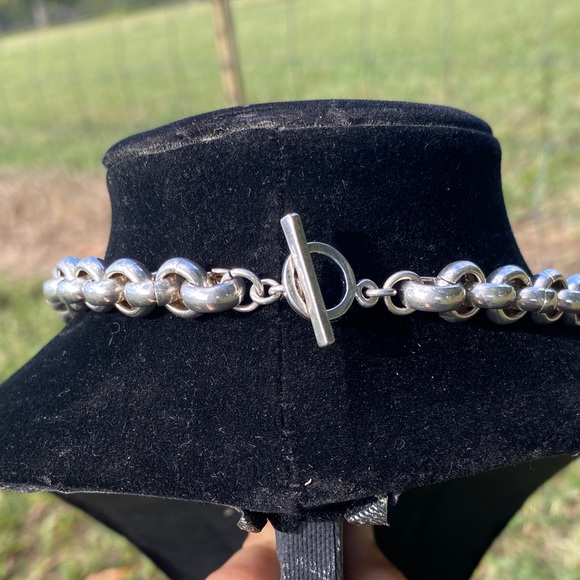 VTG Silver Tone Chain Necklace - Picture 2 of 3